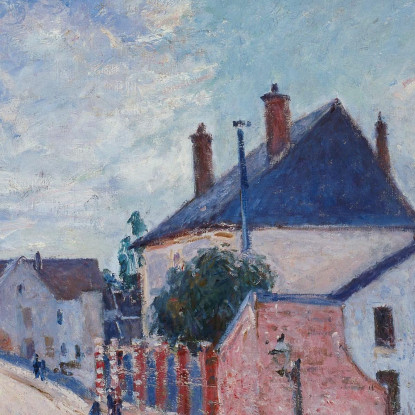 Strada A Moret Alfred Sisley asi76 quadro stampato su tela