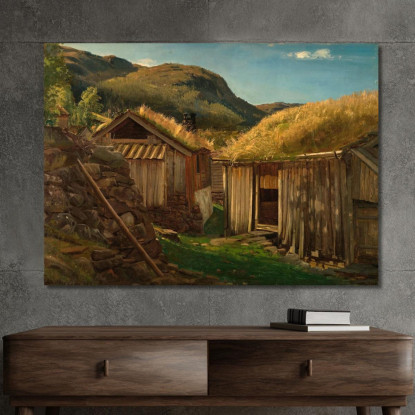 Aarhus Suldal Ryfylke Amaldus Nielsen ani3 quadro stampato su tela