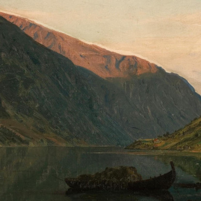 Atmosfera Serale A Fjærland Amaldus Nielsen ani16 quadro stampato su tela