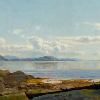 Avvicinamento A Hardanger Ølve Amaldus Nielsen ani20 quadro stampato su tela