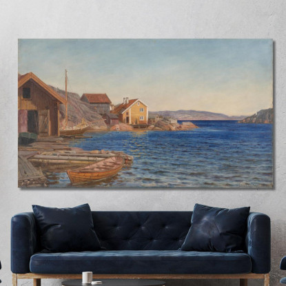 Mattina A Ny-Hellesund Amaldus Nielsen ani47 quadro stampato su tela