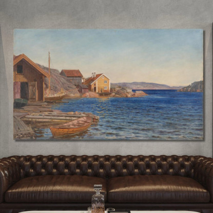 Mattina A Ny-Hellesund Amaldus Nielsen ani47 quadro stampato su tela