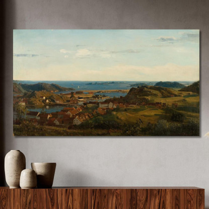 Da Gjertsbjerg Mandal Amaldus Nielsen ani65 quadro stampato su tela