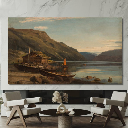 Dal Lago Di Suldal Amaldus Nielsen ani99 quadro stampato su tela