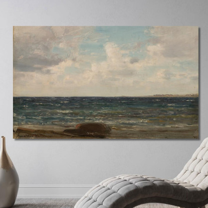 Mare Agitato Jæren Amaldus Nielsen ani110 quadro stampato su tela