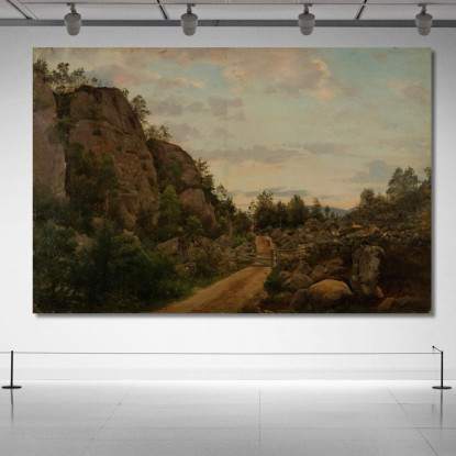 Froislandsveien Mandal Amaldus Nielsen ani113 quadro stampato su tela