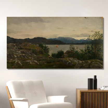 Gjermundshavn Hardanger 3 Amaldus Nielsen ani121 quadro stampato su tela
