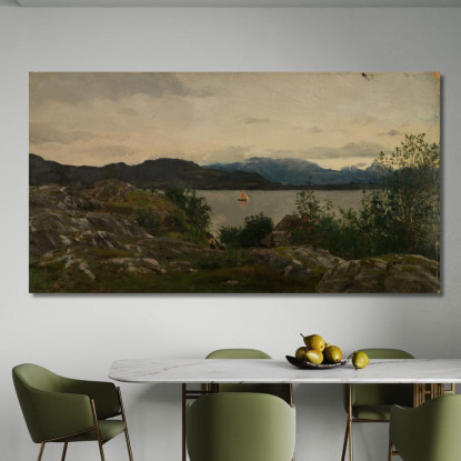 Gjermundshavn Hardanger 3 Amaldus Nielsen ani121 quadro stampato su tela