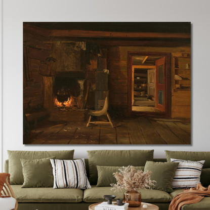 Interno Da Haslemo Setesdal Amaldus Nielsen ani144 quadro stampato su tela
