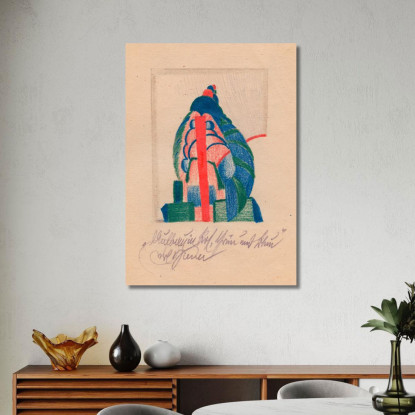 Struttura Nei Colori Rosso Verde E Blu Karl Wiener kwn26 quadro stampato su tela
