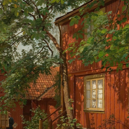 Mattina Majorstuveien 8 Amaldus Nielsen ani160 quadro stampato su tela
