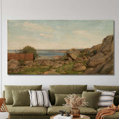 Atmosfera Mattutina Hvaler Amaldus Nielsen ani164 quadro stampato su tela