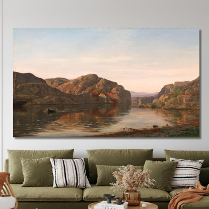 Mattina A Ny-Hellesund Amaldus Nielsen ani166 quadro stampato su tela