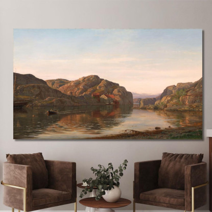 Mattina A Ny-Hellesund Amaldus Nielsen ani166 quadro stampato su tela