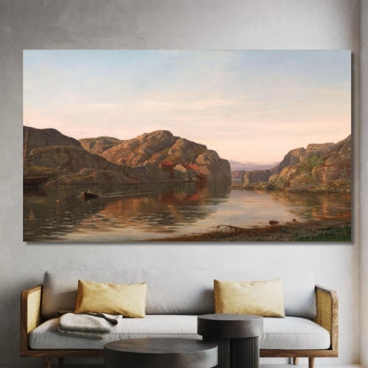 Mattina A Ny-Hellesund Amaldus Nielsen ani166 quadro stampato su tela