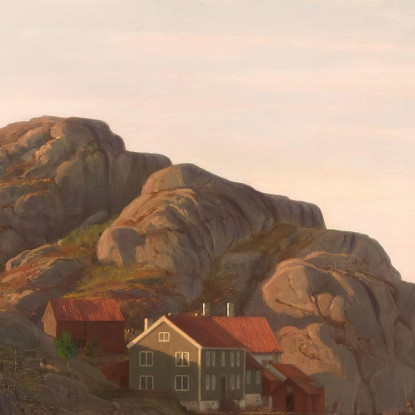 Mattina A Ny-Hellesund Amaldus Nielsen ani166 quadro stampato su tela