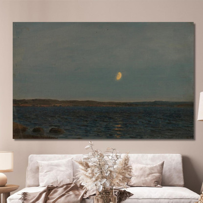 Chiaro Di Luna Hvaler Amaldus Nielsen ani167 quadro stampato su tela