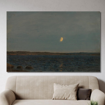 Chiaro Di Luna Hvaler Amaldus Nielsen ani167 quadro stampato su tela