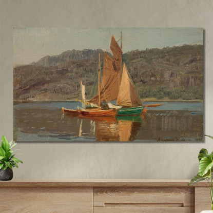 Rete Per Salmoni Teroen Amaldus Nielsen ani169 quadro stampato su tela