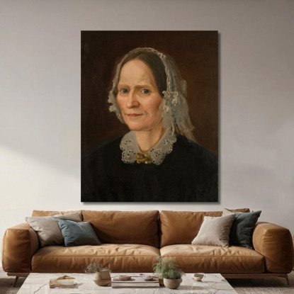 Ritratto Della Madre Dell'Artista Amaldus Nielsen ani178 quadro stampato su tela
