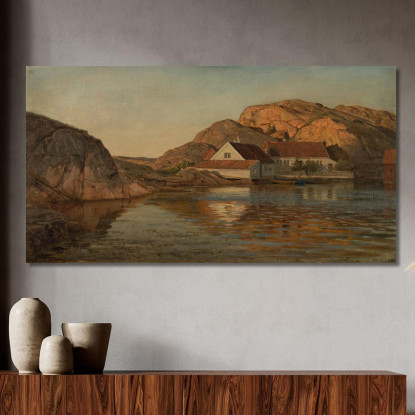 Renneholmen Ny-Hellesund Amaldus Nielsen ani184 quadro stampato su tela