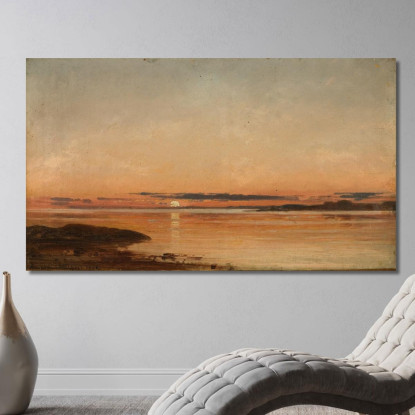 Tramonto A Fredrikstad Amaldus Nielsen ani202 quadro stampato su tela