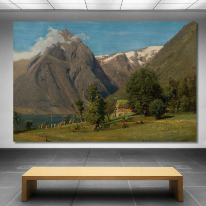 Giorno D'Estate Balestrand Amaldus Nielsen ani213 quadro stampato su tela