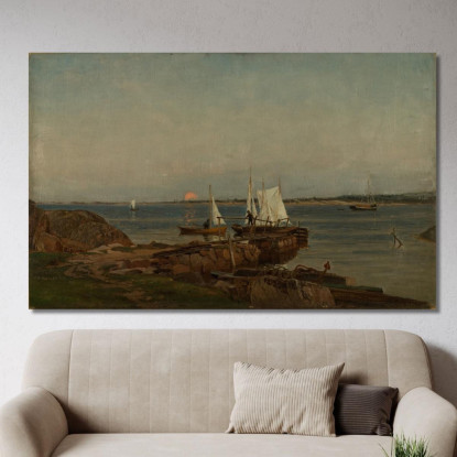 Notte D'Estate Hvaler Amaldus Nielsen ani215 quadro stampato su tela