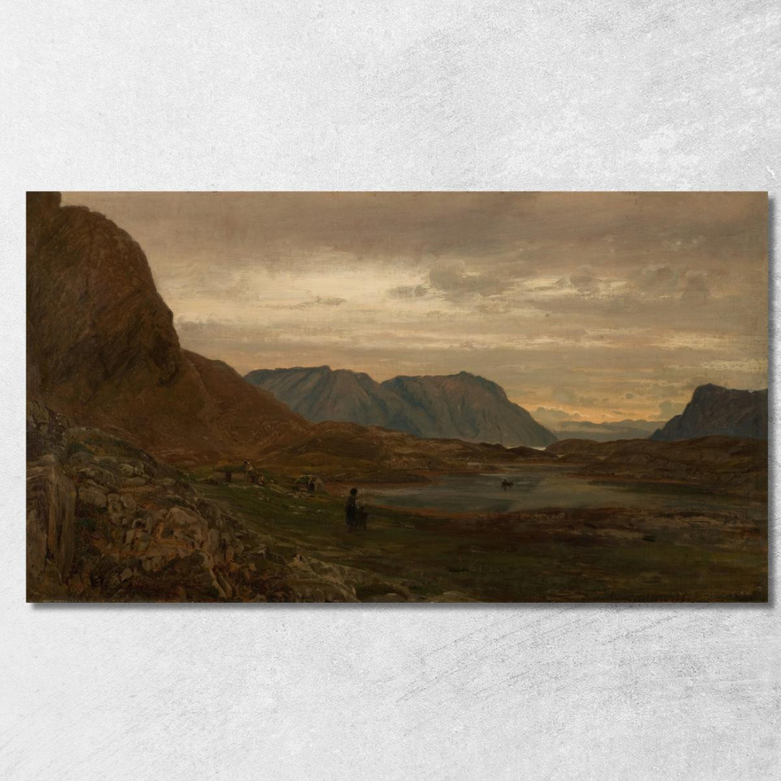 Stavenes Sognefjord Amaldus Nielsen ani218 quadro stampato su tela