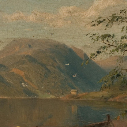 Scena Di Spiaggia Hardanger Amaldus Nielsen ani220 quadro stampato su tela