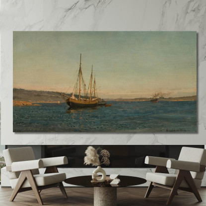 Pescatori Svedesi Hvaler Amaldus Nielsen ani223 quadro stampato su tela