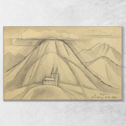 Dalle Montagne Karl Wiener kwn36 quadro stampato su tela