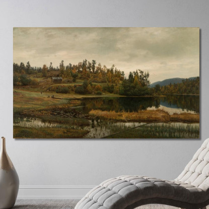 A Oklungen Porsgrund Amaldus Nielsen ani228 quadro stampato su tela