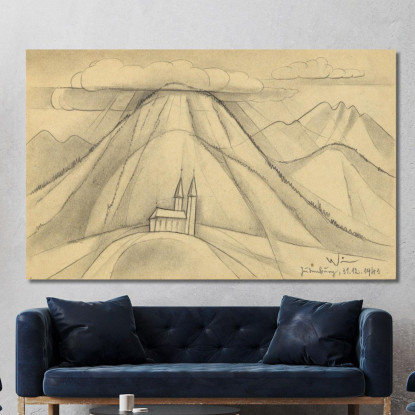 Dalle Montagne Karl Wiener kwn36 quadro stampato su tela