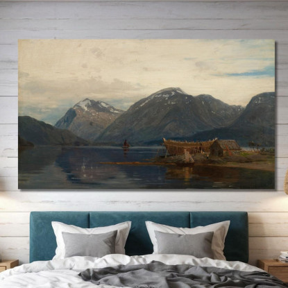 Ølve Hardanger Amaldus Nielsen ani232 quadro stampato su tela