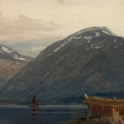 Ølve Hardanger Amaldus Nielsen ani232 quadro stampato su tela