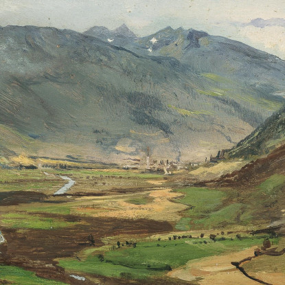 La Valle Di Gastein Ii Anton Romako arm14 quadro stampato su tela
