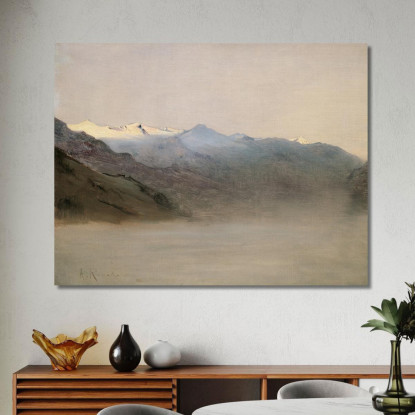 La Valle Di Gastein Nella Nebbia Anton Romako arm15 quadro stampato su tela