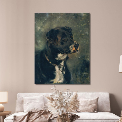 Testa Di Un Cane Macellaio / Testa Di Cane Anton Romako arm36 quadro stampato su tela