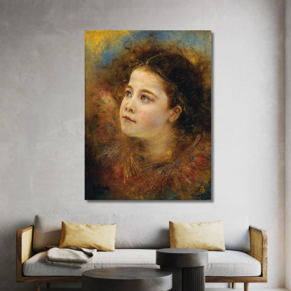 Ragazza Con Collare Di Spighe Anton Romako arm41 quadro stampato su tela