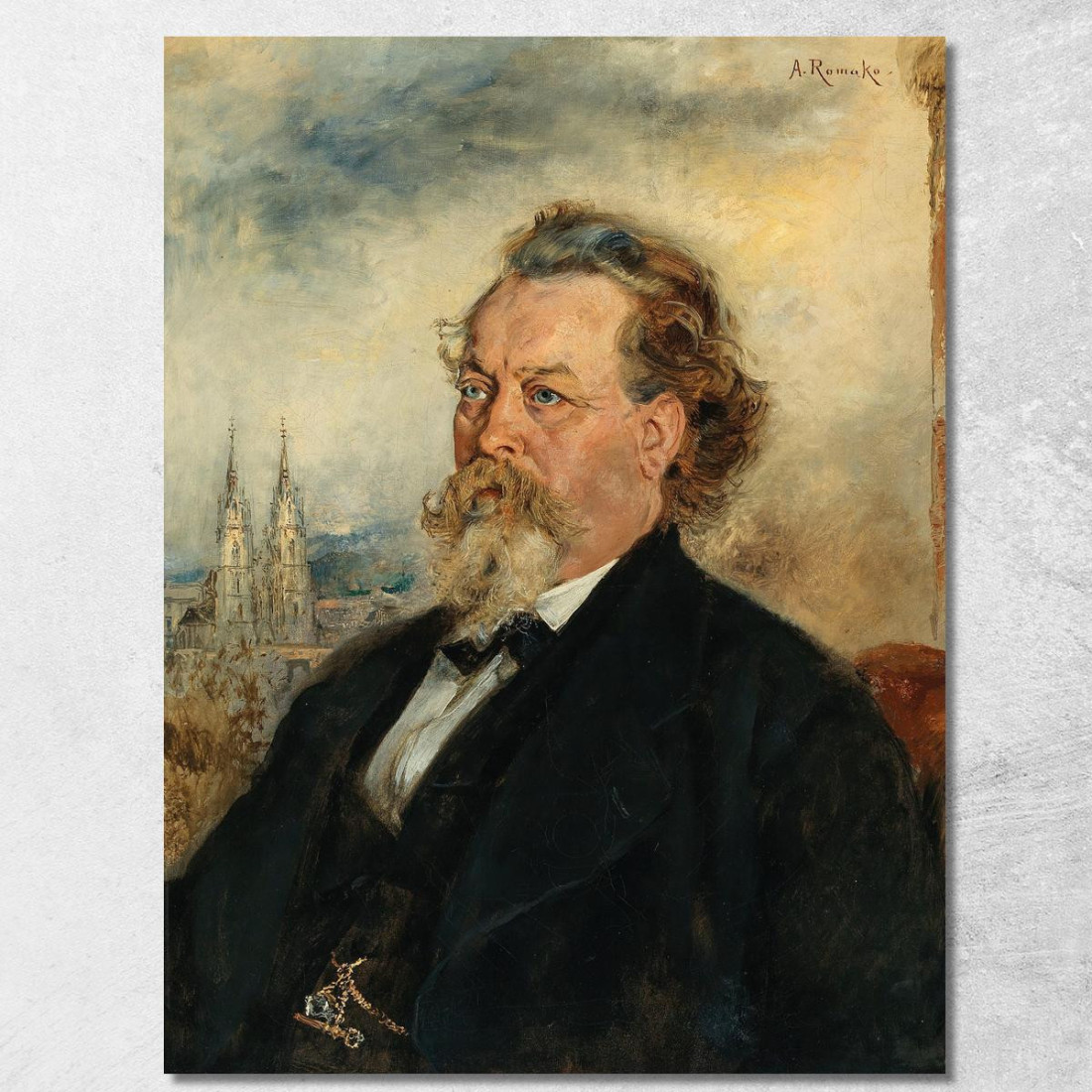 Ritratto Di Wilhelm Bucher Anton Romako arm47 quadro stampato su tela