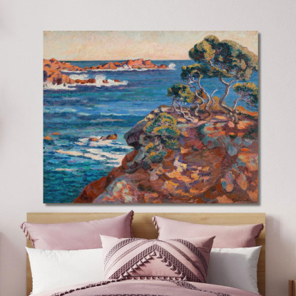 Riva Del Mare Ad Agay Armand Guillaumin agl5 quadro stampato su tela