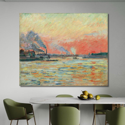 Confluenza Della Senna E Della Marna A Ivry Armand Guillaumin agl12 quadro stampato su tela