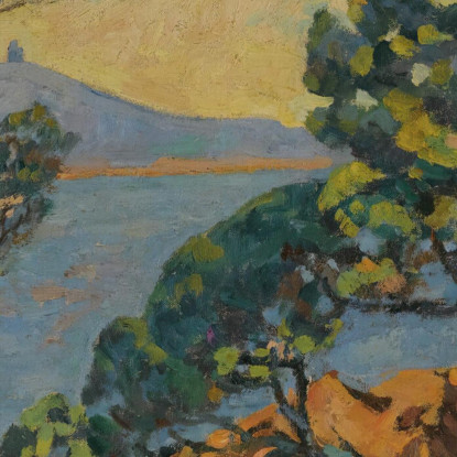 La Baia Di Agay E Il Semaforo Armand Guillaumin agl22 quadro stampato su tela