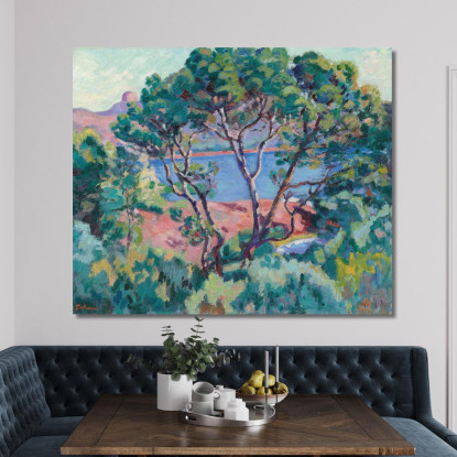 La Baia Di Agay Armand Guillaumin agl23 quadro stampato su tela