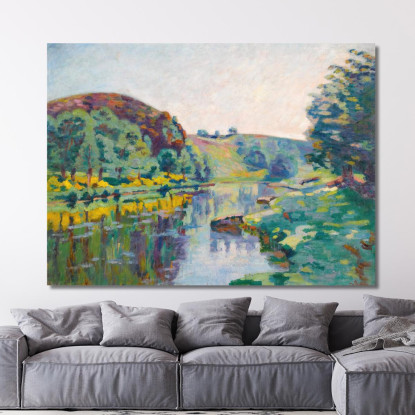 La Roccia Dell'Eco Armand Guillaumin agl29 quadro stampato su tela