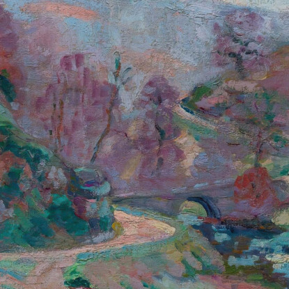 Il Ponte Charraud Creuse Armand Guillaumin agl34 quadro stampato su tela