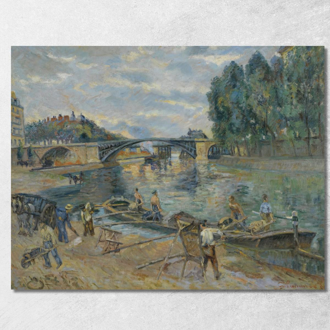 Il Ponte Di Sully Parigi Armand Guillaumin agl36 quadro stampato su tela