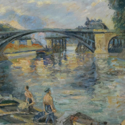 Il Ponte Di Sully Parigi Armand Guillaumin agl36 quadro stampato su tela