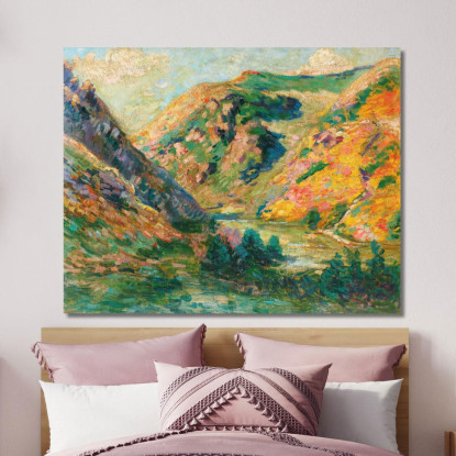 Les Carolles Valle Della Lude Armand Guillaumin agl42 quadro stampato su tela